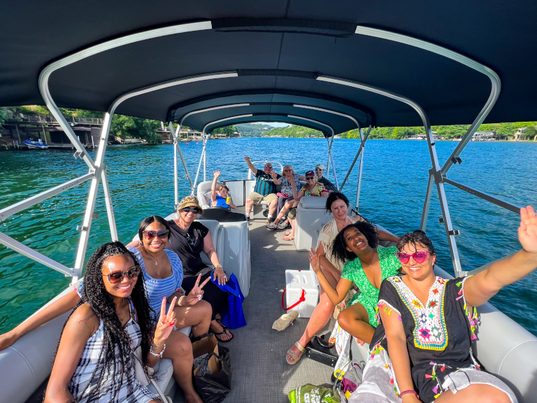 Public Guided Boat Tour on Lake Austin showcasing scenic views, wildlife, and luxury waterfront homes.